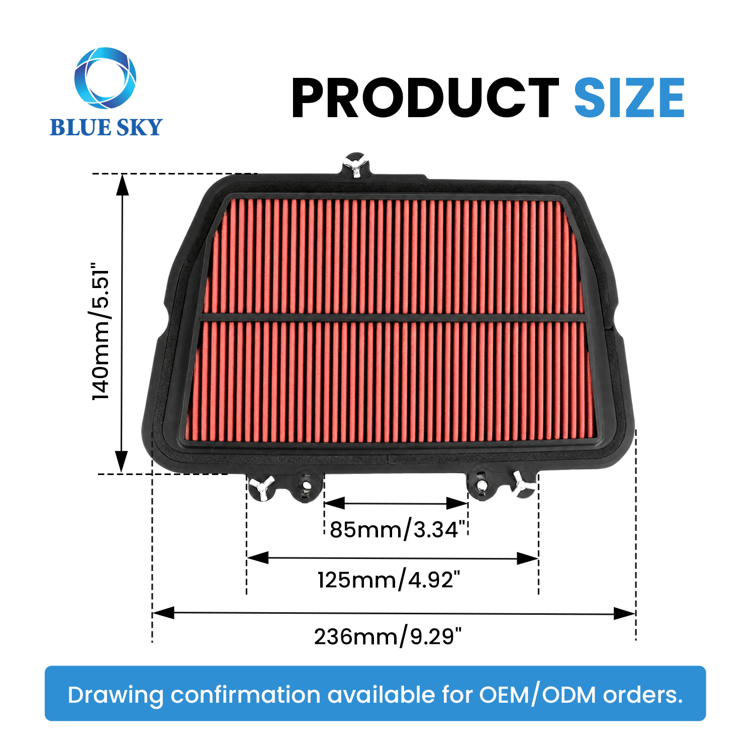 Motorcycle air filter replacement fit for Tigers 800 XC XCX XR XRX 2010-2019, reference part T2200557 intake filter