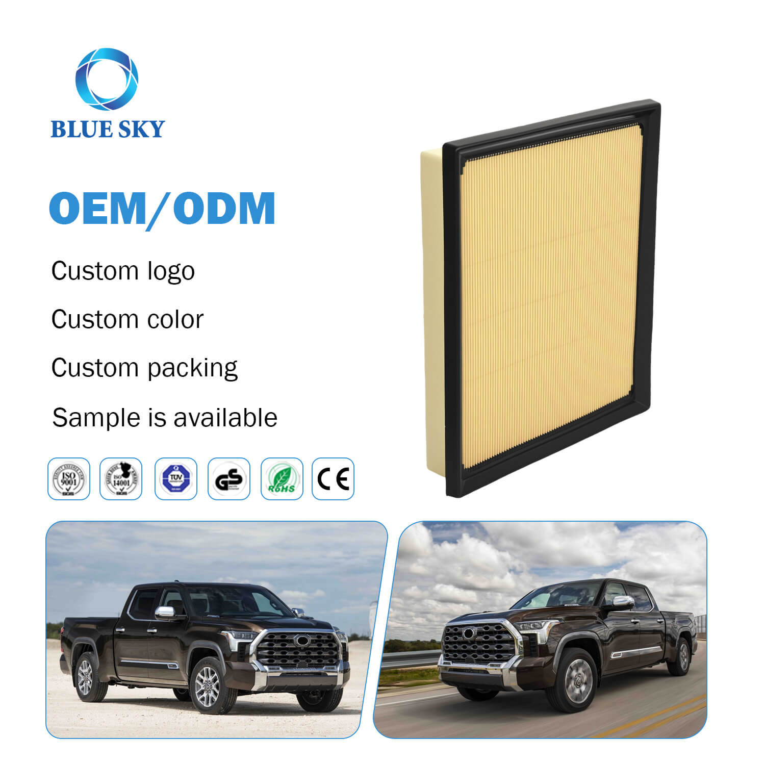 OEM ODM Car Filter, Engine Air Filter 17801-F4010 for TOYOTA