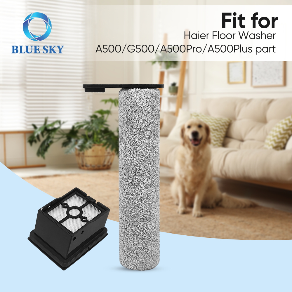 Roller Brush and Filter Kit Replacement A500 G500 for Haier ProPlus Floor Scrubber