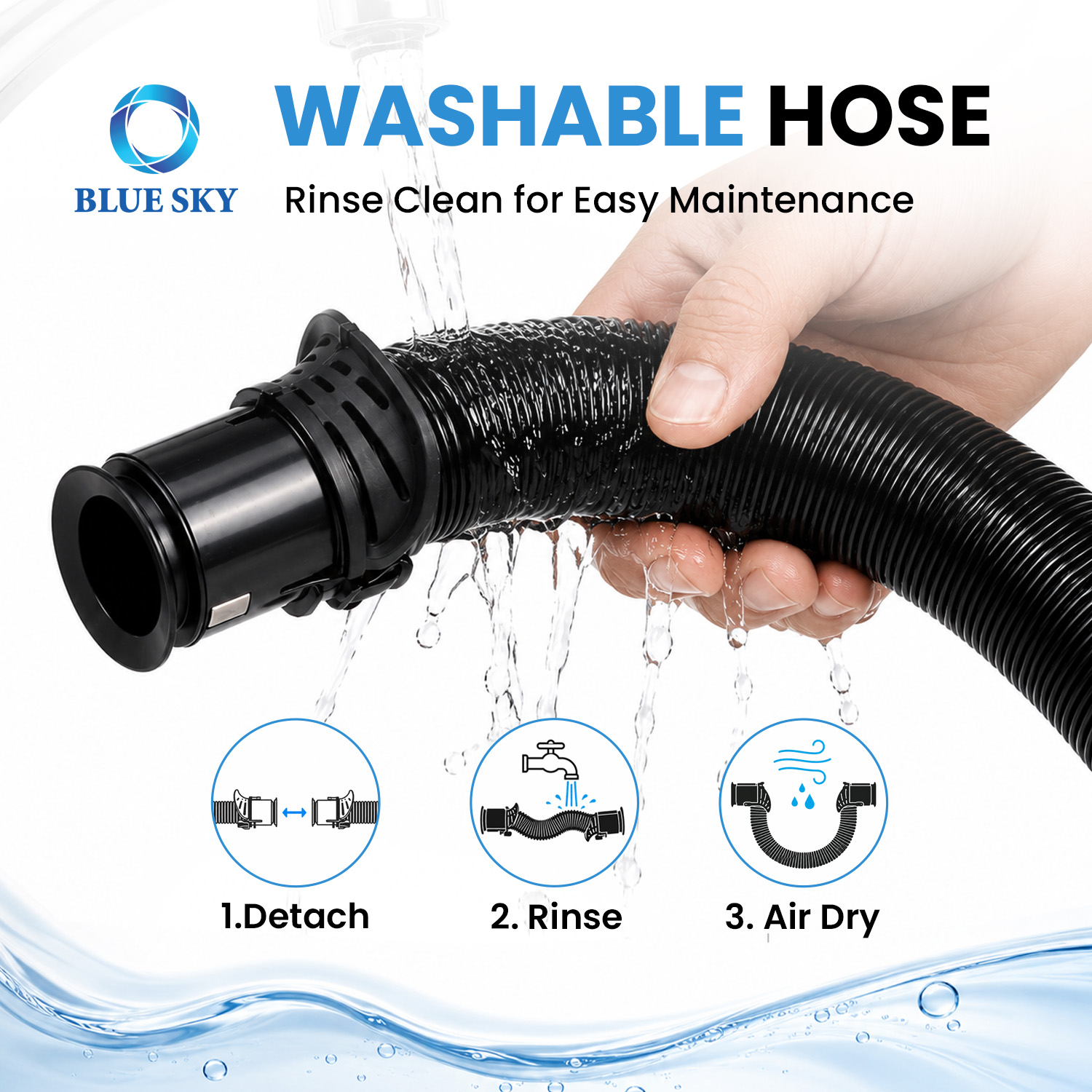 105FP900 Replacement vacuum hose compatible with selected Shark DuoClean Lift-Away LA455 LA700 UV900 UV950 models