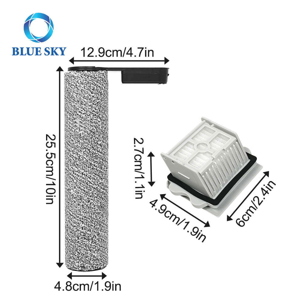 Size of Brush Roll and Filter for Roborock Flexi Flexi Pro A20A20Pro Wet Dry Vacuum Cleaner Spare Parts