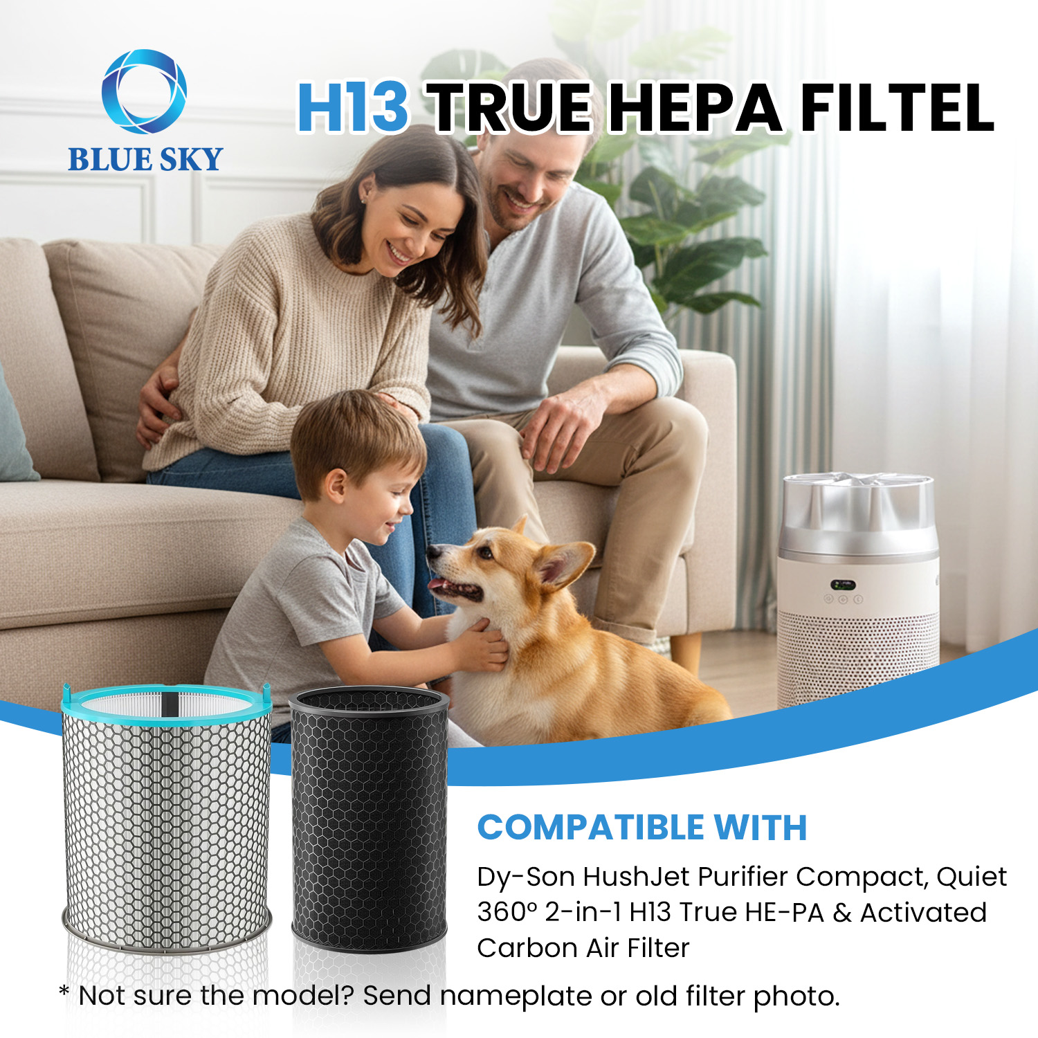 HJ10 replacement HEPA carbon filter for Dyson HushJet air purifier 3-in-1 high efficiency air purifier filter