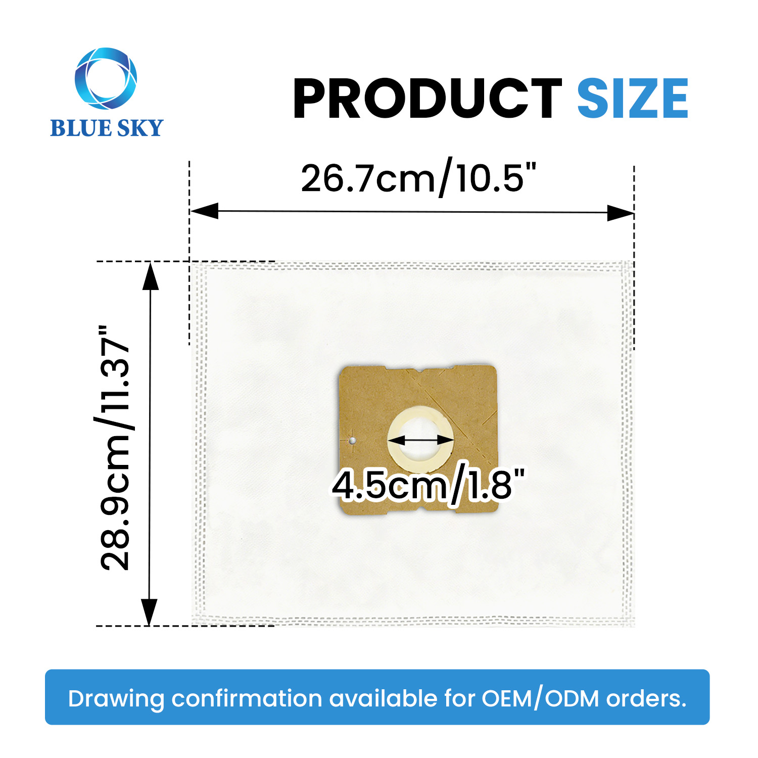 Type Z HEPA vacuum cleaner bags replacement for Riccar＆Simplicity compatible with RZH-6 SZH-6 high efficiency dust bags