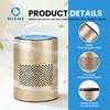 UV-C Air Purifier for Home and Office - HEPA Air Cleaner with Sterilization Function