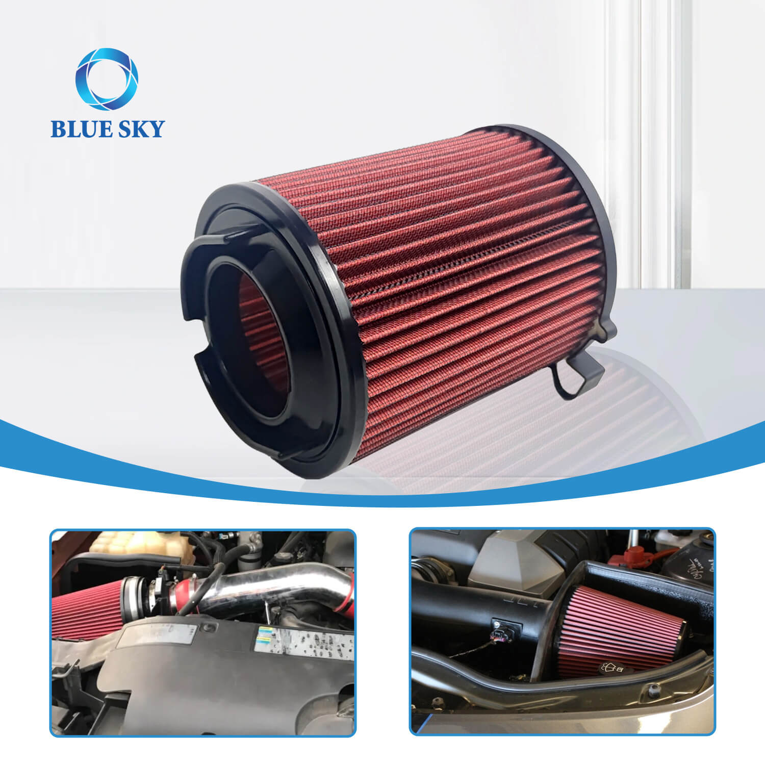 Where to find and replace the car air filter E-2014 For VW Golf 3