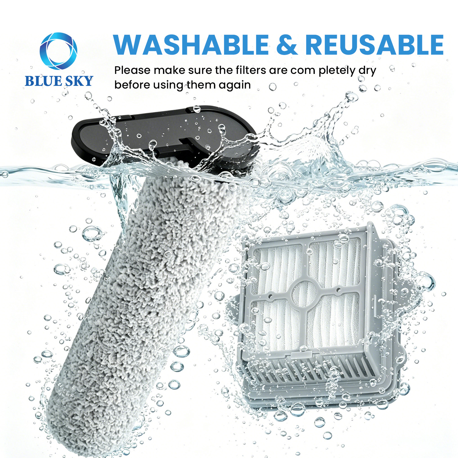 Roller brush HEPA filter replacement kit for Roborock A30 A30 Pro F25 F25 ACE wet dry vacuum cleaner parts