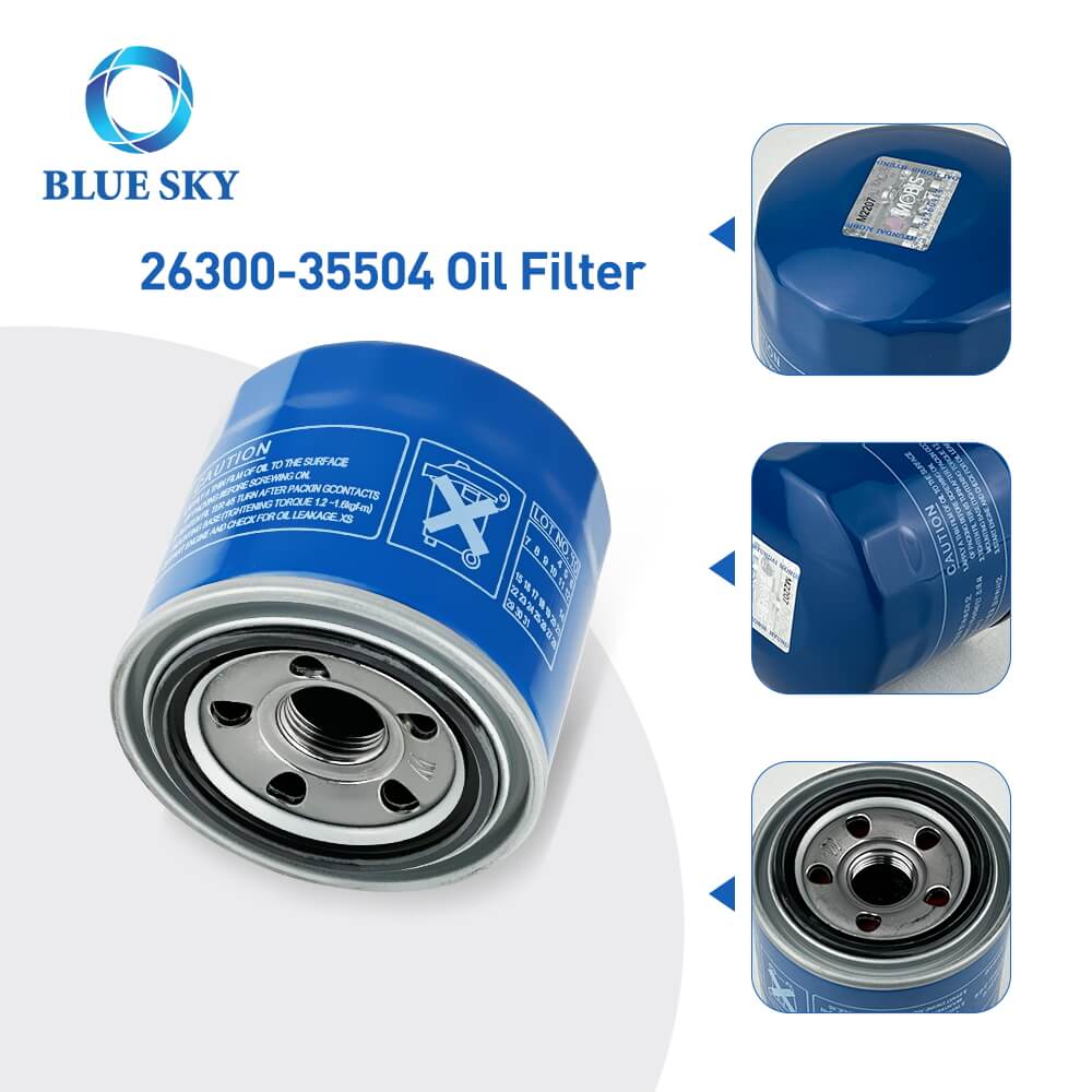 26300-35504 Auto Oil Filter for Most Hyundais and KIA Models, Universal Car Oil Filter, Wholesale Automotive Oil Filter