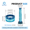 Blue and white pre- and post-filter replacement set for compatible Dysons V10 Konical vacuums, with round and cylindrical filters
