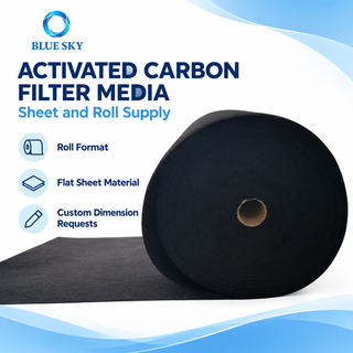 Customized Activated Carbon Air Filter Material Sheet Mesh Air Purifier HEPA Filter Roll Media Fiber Glass Paper
