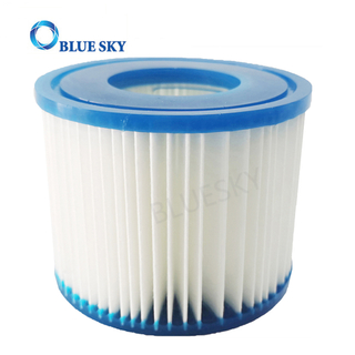 Blue Pleated Water Filter Cartridge Swimming Pool Filter Replacement for Intex PureSpa Hot Tub Models 29001E