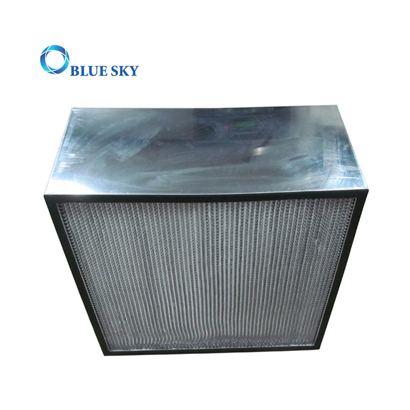 605*605*292mm 23.8*23.8*11.5 Inch High Efficiency Deep Pleat H13 H14 HVAC HEPA Air Filters 