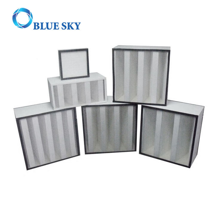 305X305X70mm Aluminum Frame Mini- Pleats HVAC Panel H14 HEPA Air Filters