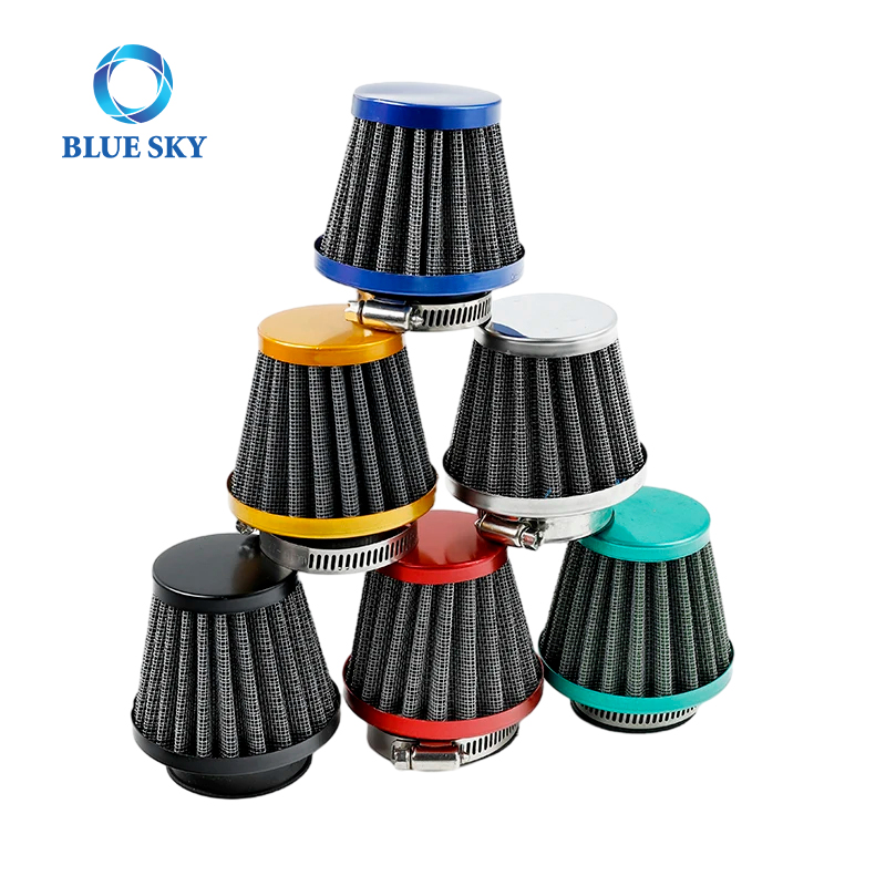 32/35/38/42/48-50mm Motorcycle Racing Air Filter High Flow Intake Filter for Waterproof Motorcycle ATV Quad Scooter Go Kart Mope