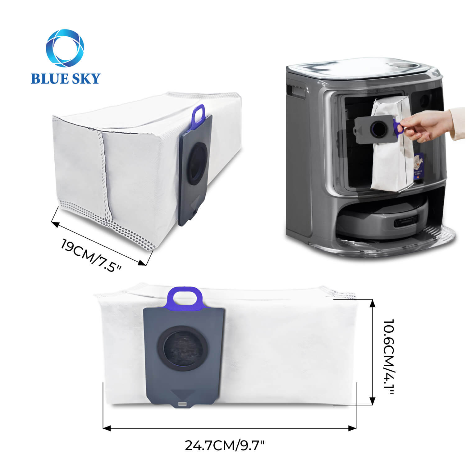Size of Dust Bags for Narwal Freo Z Ultra Robot Vacuum Cleaner