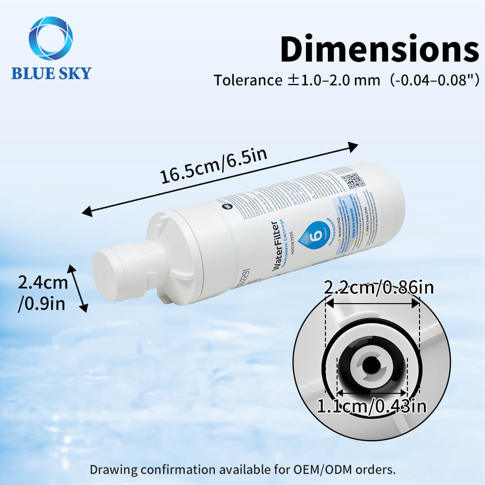 Refrigerator Water Filter for LG LT1000P size
