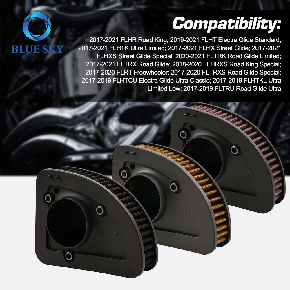 High Air Flow with Excellent Filtration Engine Air Filter for 2017-2023 HARLEY