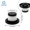 Size of Custom Vacuum Cleaner Filter, New Gun-type HEPA Filter for Car Vacuum Cleaner
