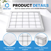 Aluminum frame flat panel pre-filter with white synthetic fiber media and metal grid support for HVAC and AHU ventilation systems