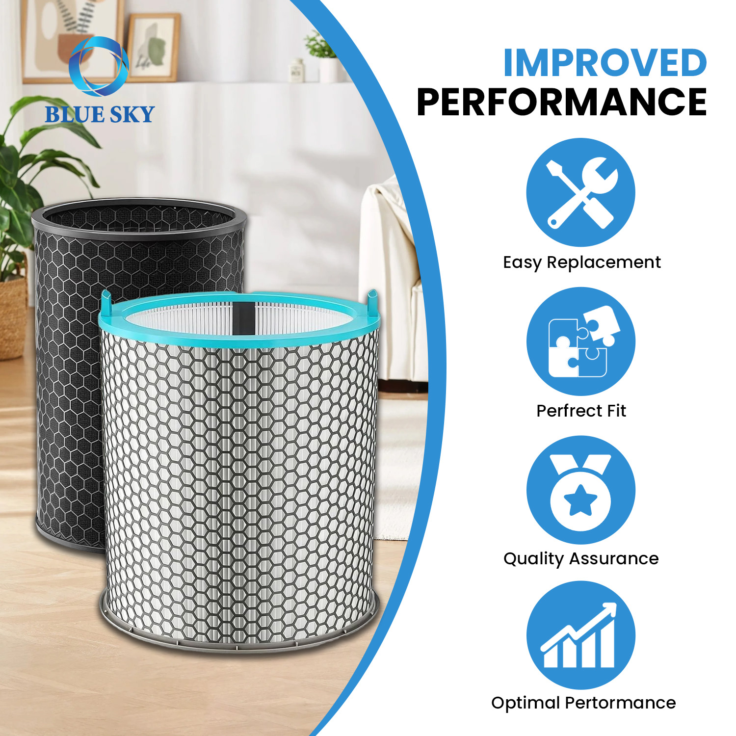 HJ10 replacement HEPA carbon filter for Dyson HushJet air purifier 3-in-1 high efficiency air purifier filter