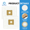 Type Z HEPA vacuum cleaner bags replacement for Riccar＆Simplicity compatible with RZH-6 SZH-6 high efficiency dust bags