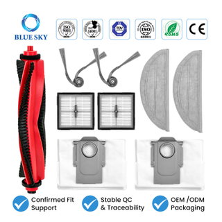 Replacement Accessories Kit Fit for Roborocks Q10 S5 / Q10 X5 Robot Vacuum Cleaners | Main Brush Side Brush Filter