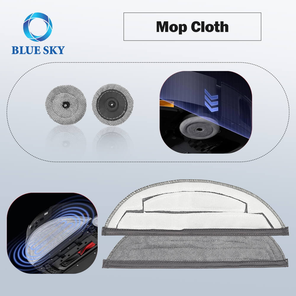 Mop Cloth for Roborock Roborock Saros 10R S9 MaxV Slim Robot Vacuum Cleaner