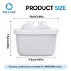 White water filter pitcher replacement cartridge with coconut shell activated carbon and multi-layer media for gravity filtration
