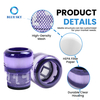 HEPA vacuum filter structure for Dysons SV33 Micro Plus and Micro Origin with washable media and plastic frame design
