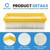 Flat pleated filter replacement 2608001245 fit for Boschs GAS 12-25 LS dust extractor with cellulose filter media