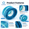 Blue and white pre- and post-filter replacement set for compatible Dysons V10 Konical vacuums, with round and cylindrical filters
