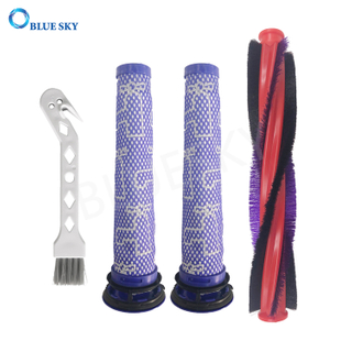 1 Brush Roll & 2 Pre Filters Replacement Kits for Dyson DC59 V6 Vacuum Cleaners