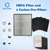 Replacement HEPA Filter Pre Filter for Whirlpool AP150 AP250 Kenmore 83353 83374 83234 Air Purifiers Part # 1183051 1183051K