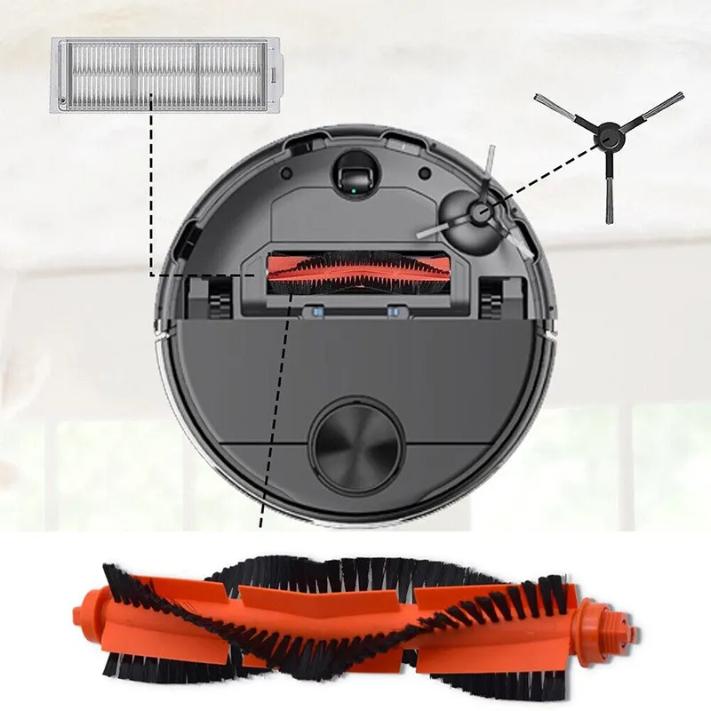 Replacement Parts Kit for Wyze Robot Vacuum Cleaner Model Wvcr200s Roller Brush HEPA Filter Side Brush
