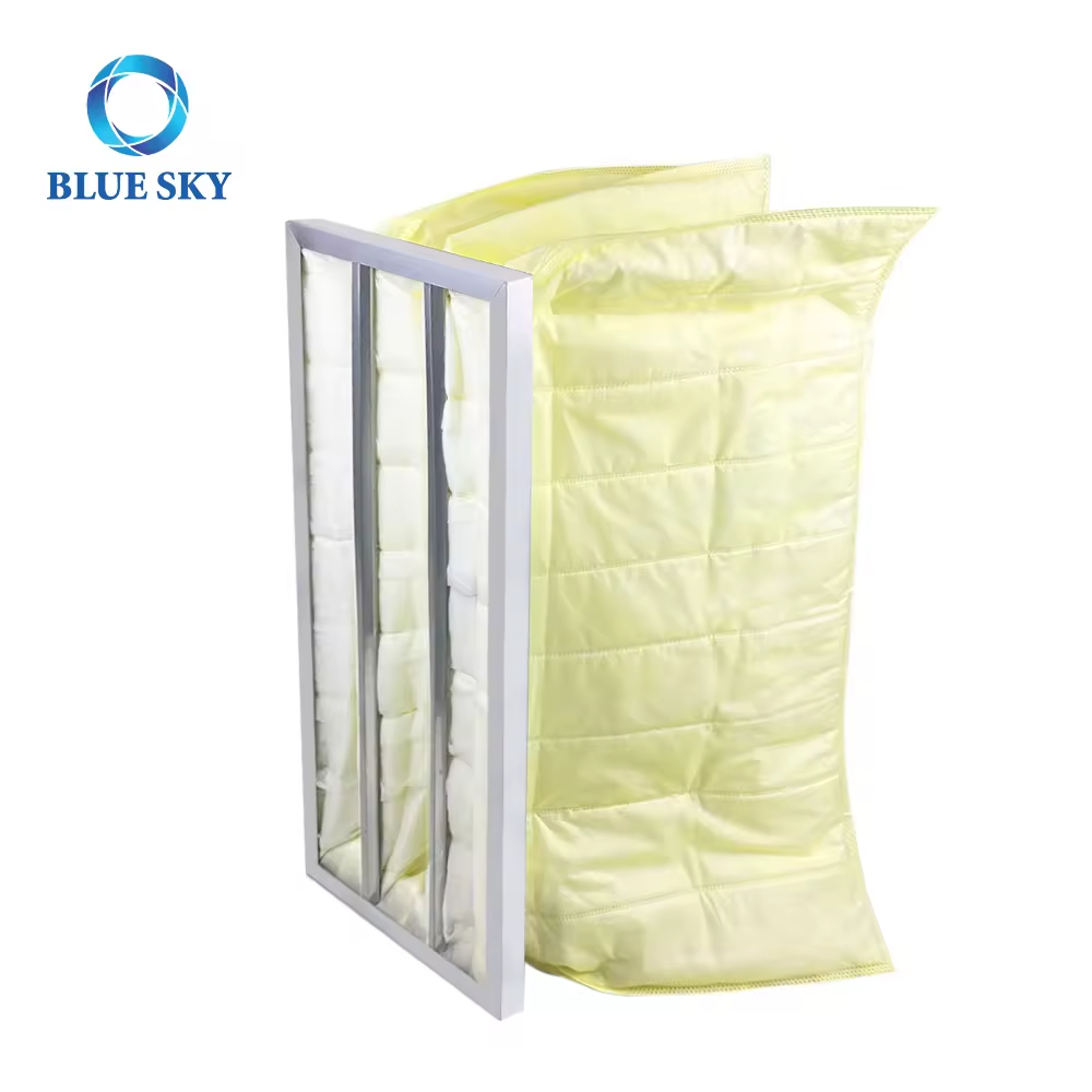 F5 F6 F7 F8 F9 Customize 593*285*635mm Medium Efficiency HVAC Pocket Filter Bag