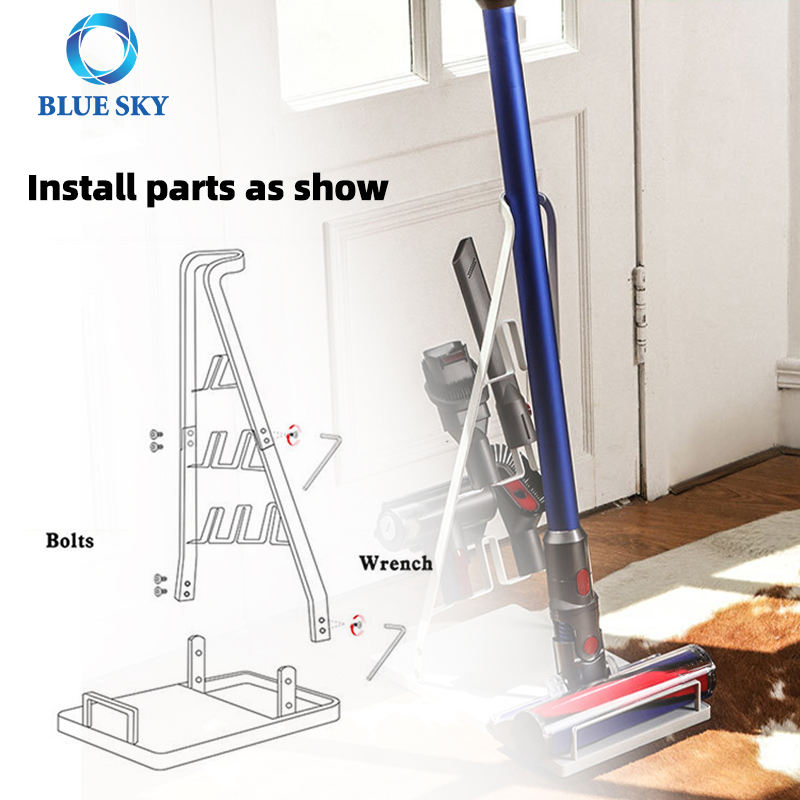 Freestanding Vacuum Stand Stable Metal Storage Stand Docking Station Fit for Dyson Xiaomi Bosch Dreame Vacuum Cleaner