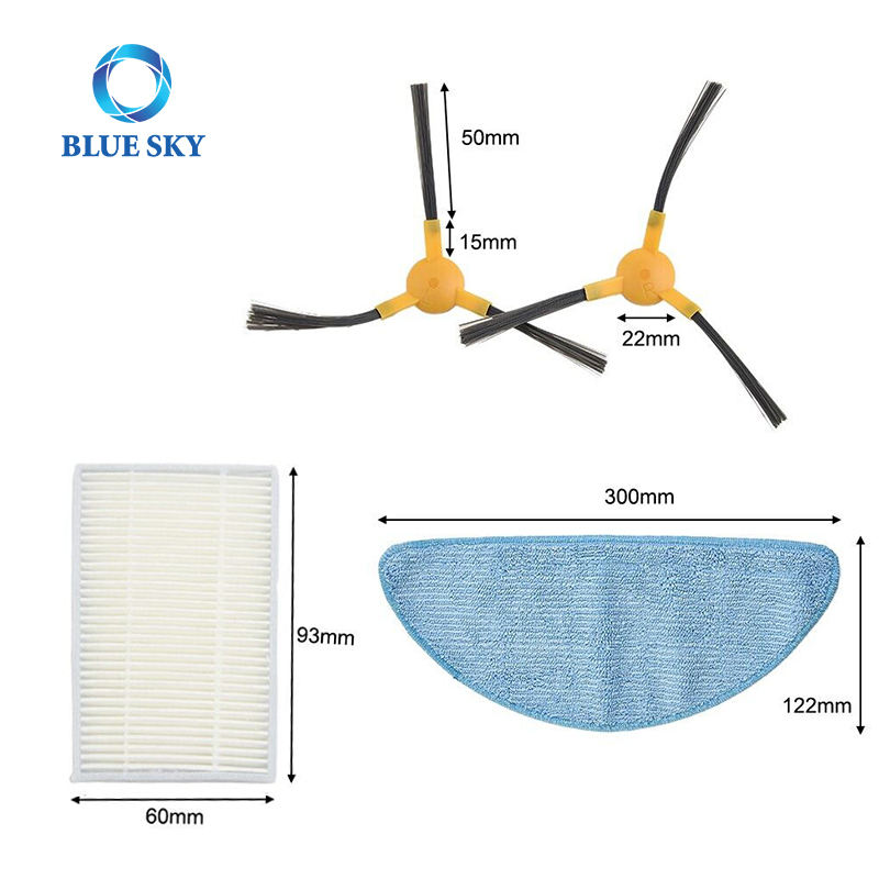 Sweeping Robot Accessories Kit Main Roller Side Brush HEPA Filter Mop Cloth for Kabum Smart 700 / 500 Robot Vacuum Cleaner