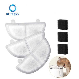 Pet Water Fountain Filter Replacement for Wf20/CF20 Wireless Pumps Cat Water Fountain, Sponge Filter With Activated Carbon 