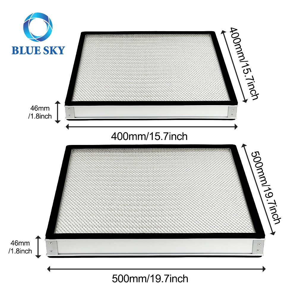 HVAC Filter H13 H14 Aluminum Frame Pleated Air Filter HEPA Filter