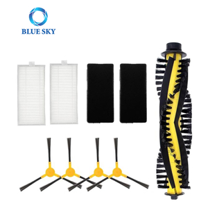 Sweeping Robot Vacuum Cleaner Accessories Brush Filter Kit Fits for Tesvor S6 X500 X520 X600 PRO X500 PRO M1