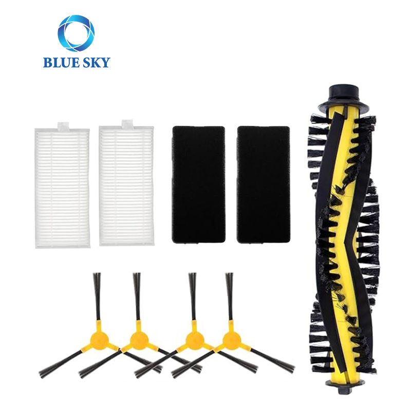 Sweeping Robot Vacuum Cleaner Accessories Brush Filter Kit Fits for Tesvor S6 X500 X520 X600 PRO X500 PRO M1