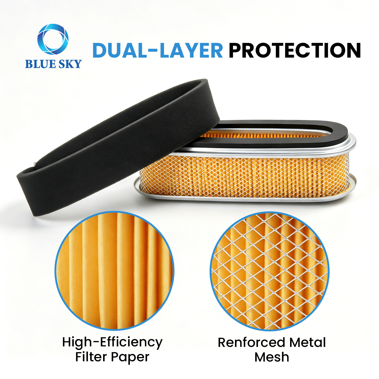 Lawn mower air filter replacement fit for Hondas GXV160UH2 HRC216K3 engine replacing 17210-Z1V-003 filter parts