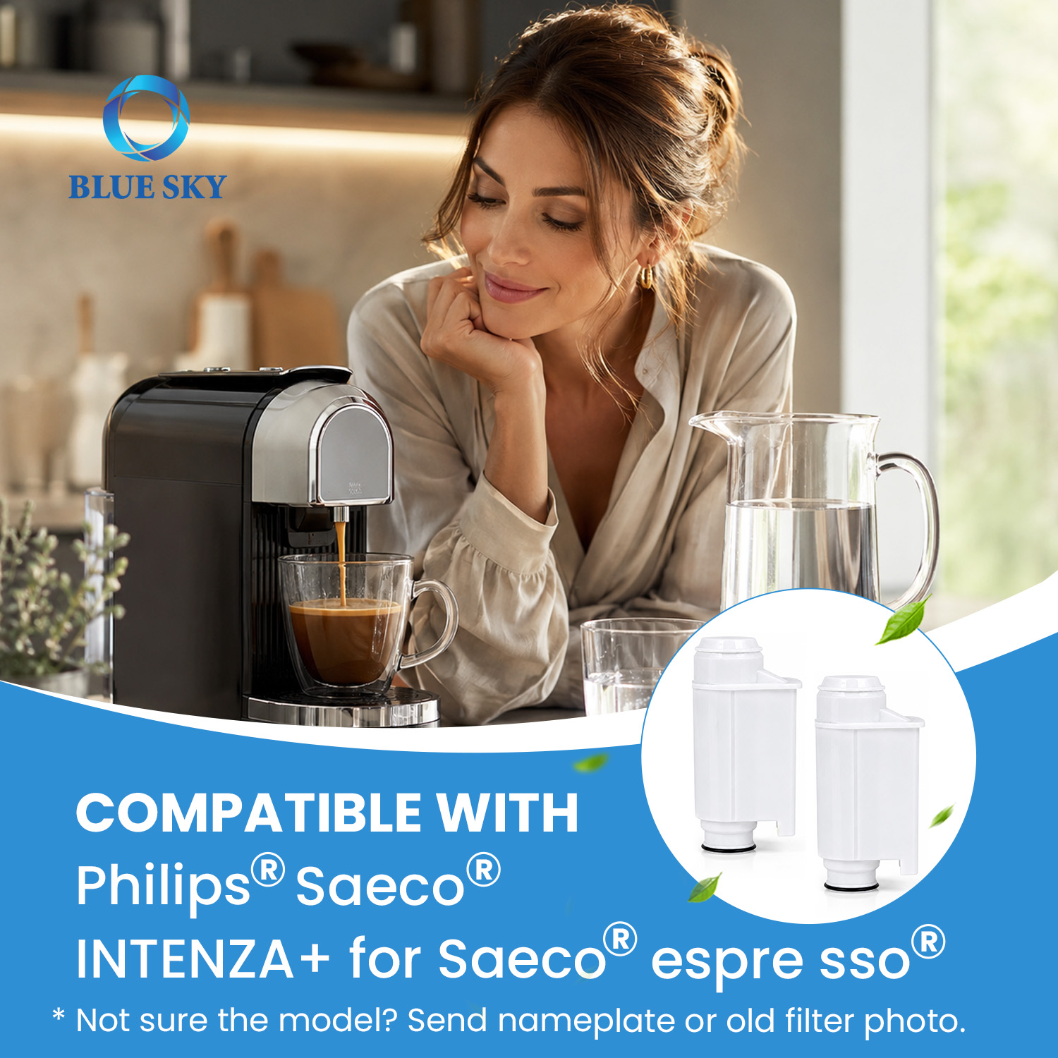 CA6702 coffee water filter cartridge compatible with Philips Saeco Gaggia Intenza+ CA6702/00 21001711 coffee machines
