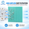 Corrugated PP HAF electrostatic air filter with open-channel structure for HVAC, electronics cooling and dust removal systems