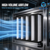 Activated carbon V-bank air filter for HVAC and AHU systems, with pleated molecular media for odor and VOC control