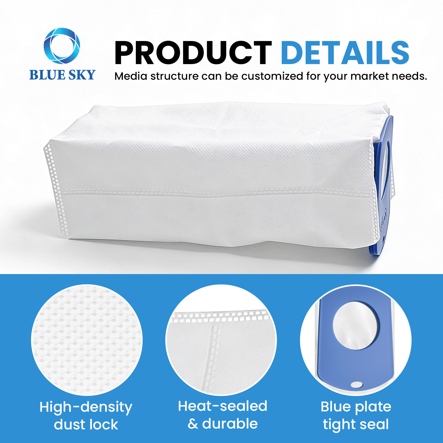 Replacement dust bag for Levoit AERO vacuum cleaner cleaning station high efficiency disposable vacuum bag 