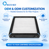 290 x 290 x 50 mm plastic frame glass fiber panel filter for air purifiers with custom media and packaging options