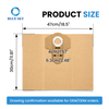 20L paper dust filter bag details showing reinforced inlet collar durable paper material sealed edges and large collection capacity