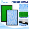 HEPA and activated carbon composite replacement filter compatible with Hathaspaces HSP002 Air Purifier 2.0