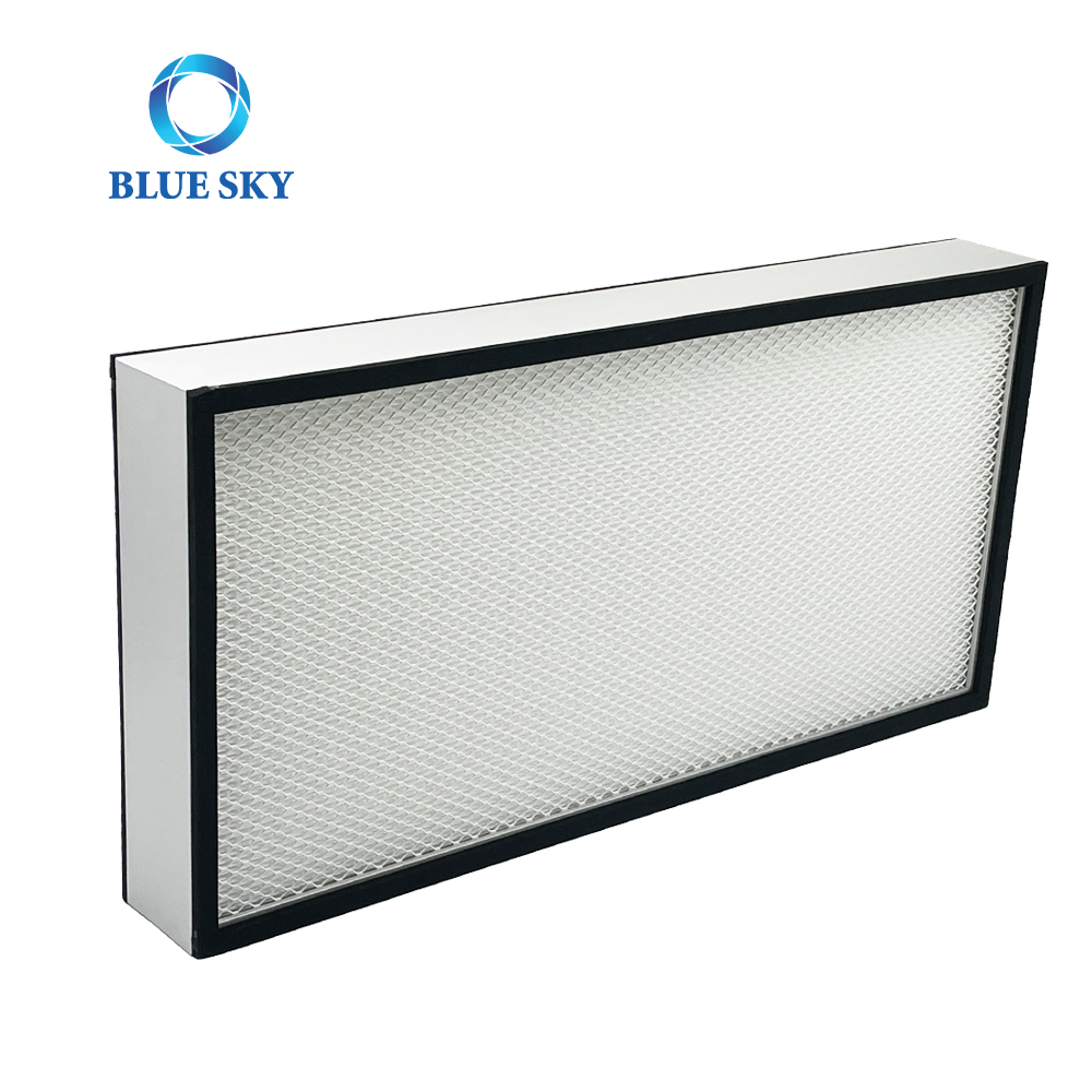 China Manufacturer Air Conditioner HVAC Panel Filter Metal Frame Mini Pleated H13 H14 Air Filter
