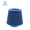 Hot Selling Customized High Efficiency OEM 76mm Car Modified Large Flow Intake Racing Carbon Stripe Air Filter Element